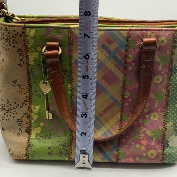 FOSSIL 75082 Key 1954 patchwork leather crossbody - Picture 13 of 16